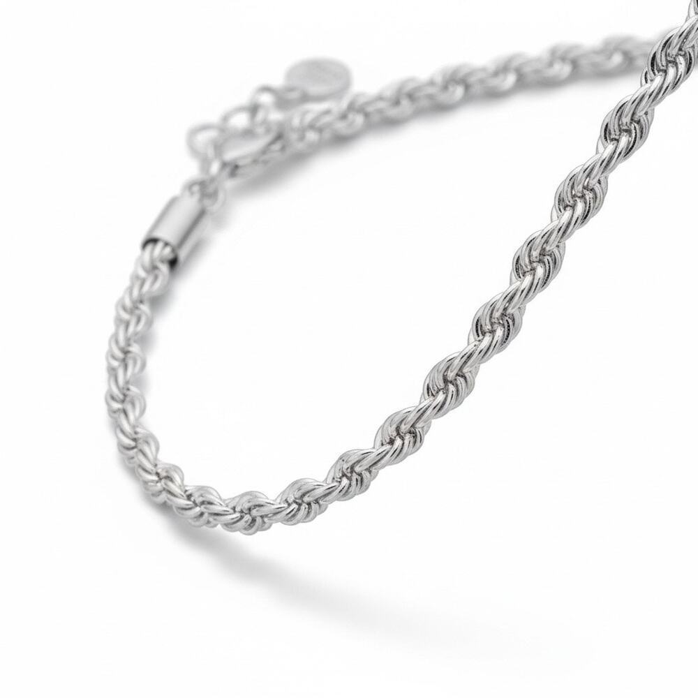 And Now This Silver Plated Rope Chain Necklace 18” - Picture 3 of 5